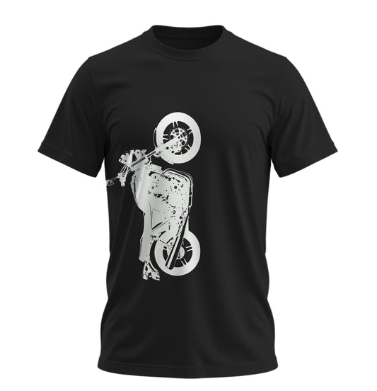Black Coyote Motosiklet - 10 Farklı Renk - Unisex Rahat Kalıp Baskılı Tişört - Moto Garage Collection
