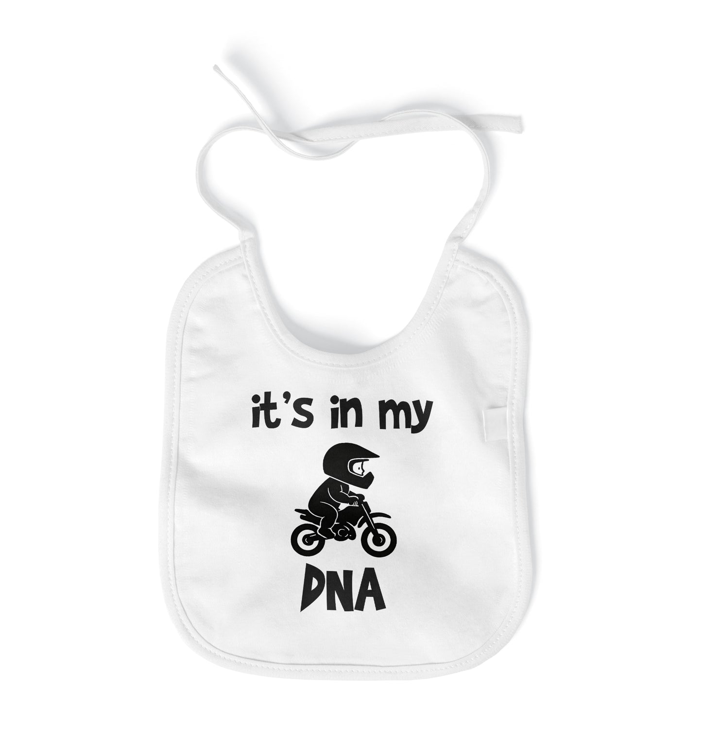 It's in my DNA - DNA'mda var MotoBearZ Bebek Önlüğü – Tarz Sahibi Minikler İçin - Leke Tutmaz Yumuşak Kumaş