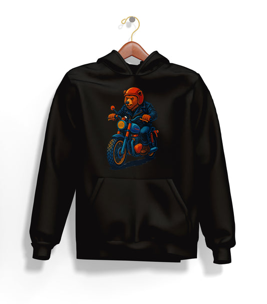 Orange BearZ Hoodie – Şardonlu Kalın Unisex Motosiklet Kapüşonlu Sweatshirt - Hoodie Collection