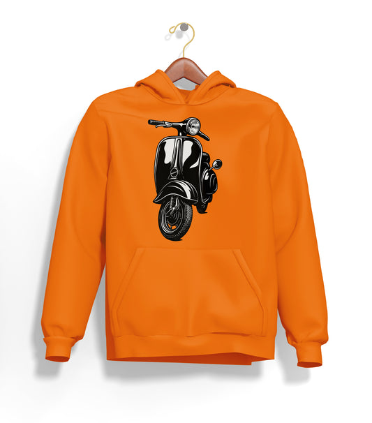 The Nostalgic Scooter Hoodie – Şardonlu Kalın Unisex Motosiklet Kapüşonlu Sweatshirt - Hoodie Collection