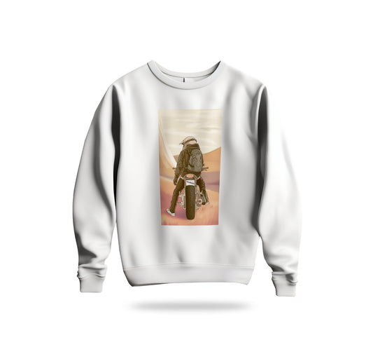 Desert Ride Sweatshirt Baskılı Bisiklet Yaka – Unisex Sweat Collection