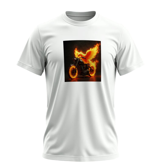 Fire Bird Motosiklet - 10 Farklı Renk - Unisex Rahat Kalıp Baskılı Tişört - Moto Garage Collection