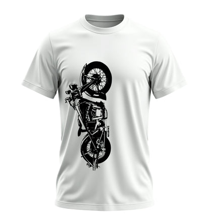 The Classic Midnight Bison - 10 Farklı Renk - Unisex Rahat Kalıp Baskılı Tişört - Moto Garage Collection