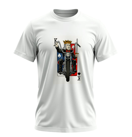 King of Spades - Maça Papazı - Unisex Rahat Kalıp Baskılı Tişört - Moto Garage Collection