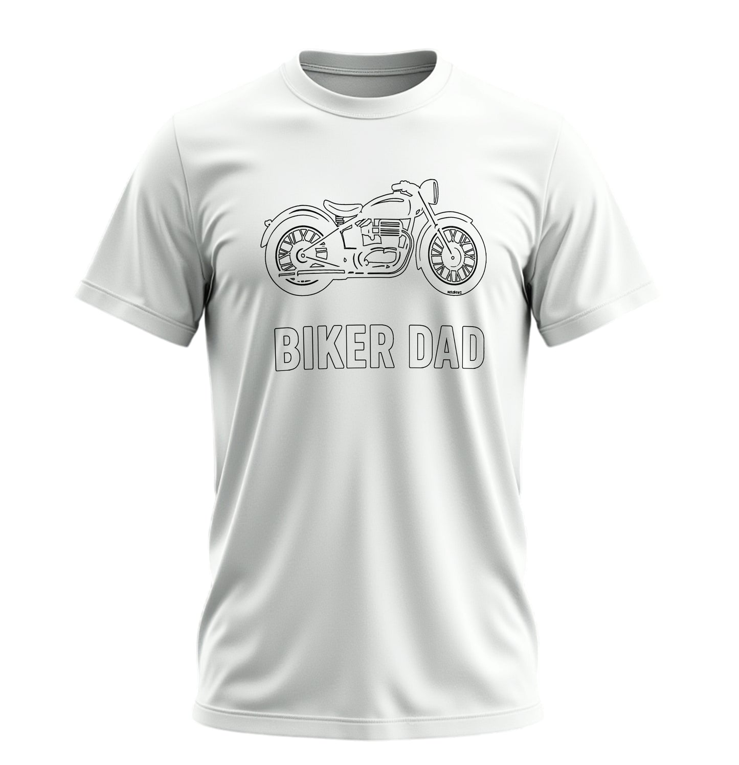 Biker Dad - Motorcu Baba - 10 Farklı Renk - Unisex Rahat Kalıp Baskılı Tişört - Moto Garage Collection