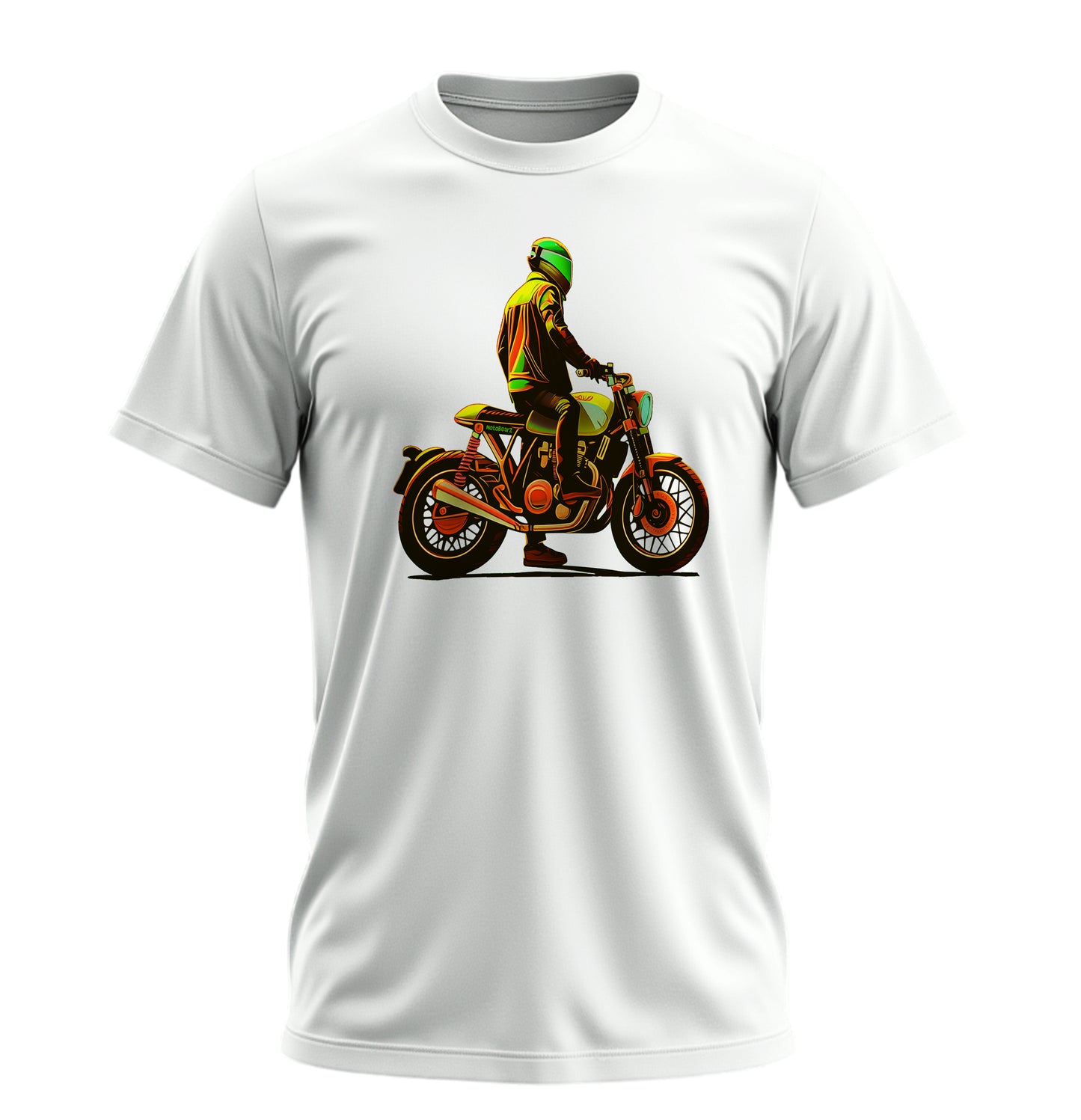 Neon Rider - 10 Farklı Renk - Unisex Rahat Kalıp Baskılı Tişört - Moto Garage Collection