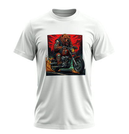 Fire on BearZ - 10 Farklı Renk - Unisex Rahat Kalıp Baskılı Tişört - BearZ Collection
