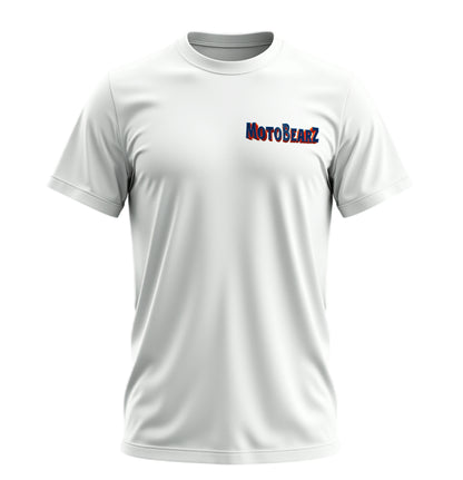 MotoBearZ Mavi Kırmızı Neon Graffiti - 10 Farklı Renk - Unisex Rahat Kalıp Baskılı Tişört - Regular Tişört Collection