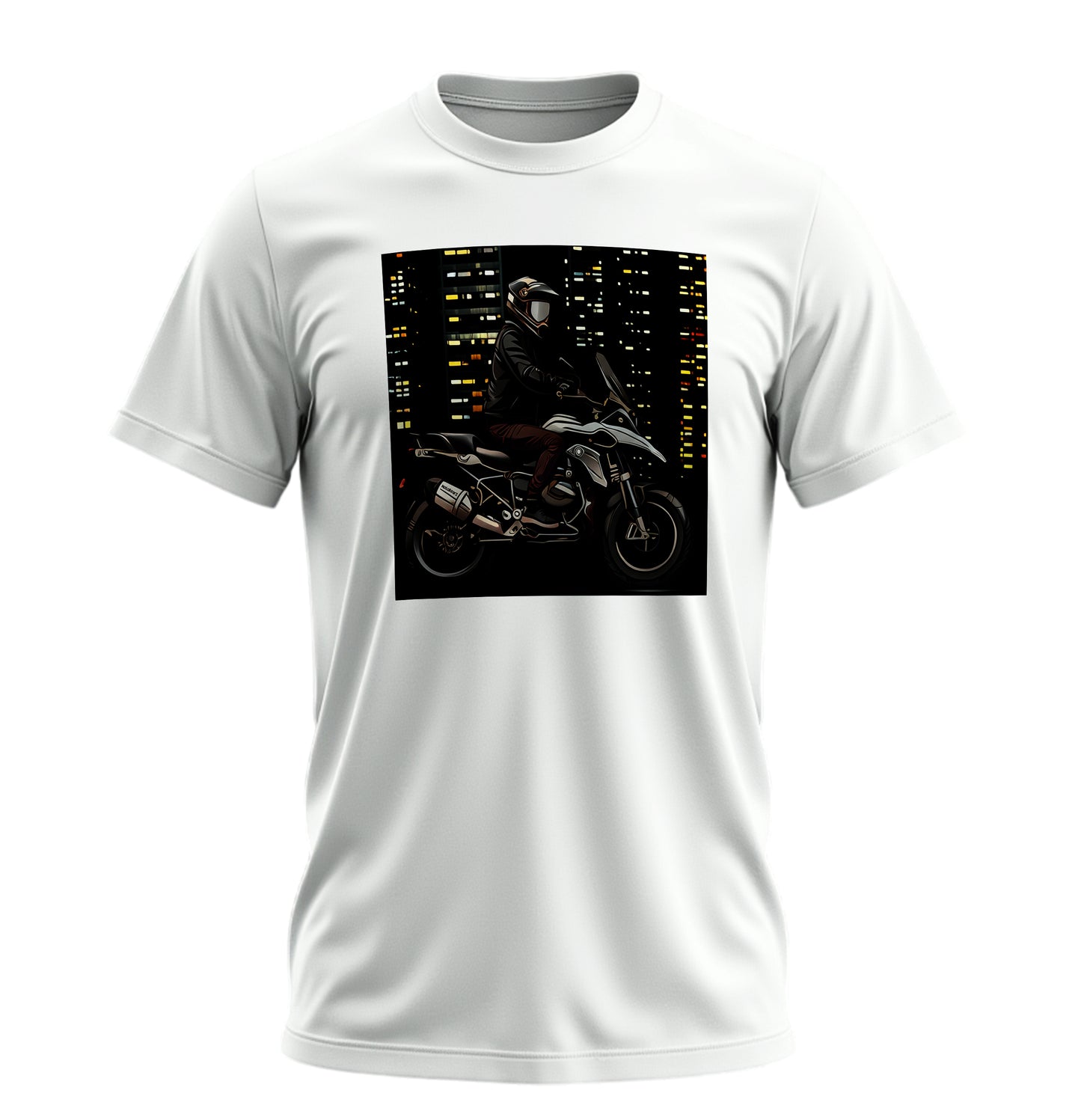 Adventure Night - 10 Farklı Renk - Unisex Rahat Kalıp Baskılı Tişört - Moto Garage Collection