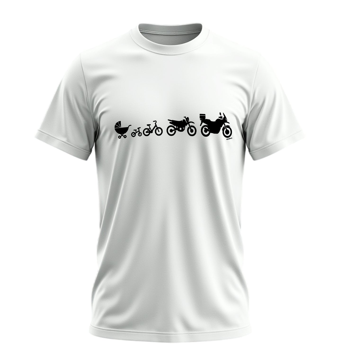 The Evolution of a Motorcycle - Motosikletin Evrimi - Unisex Rahat Kalıp Baskılı Tişört - Moto Garage Collection