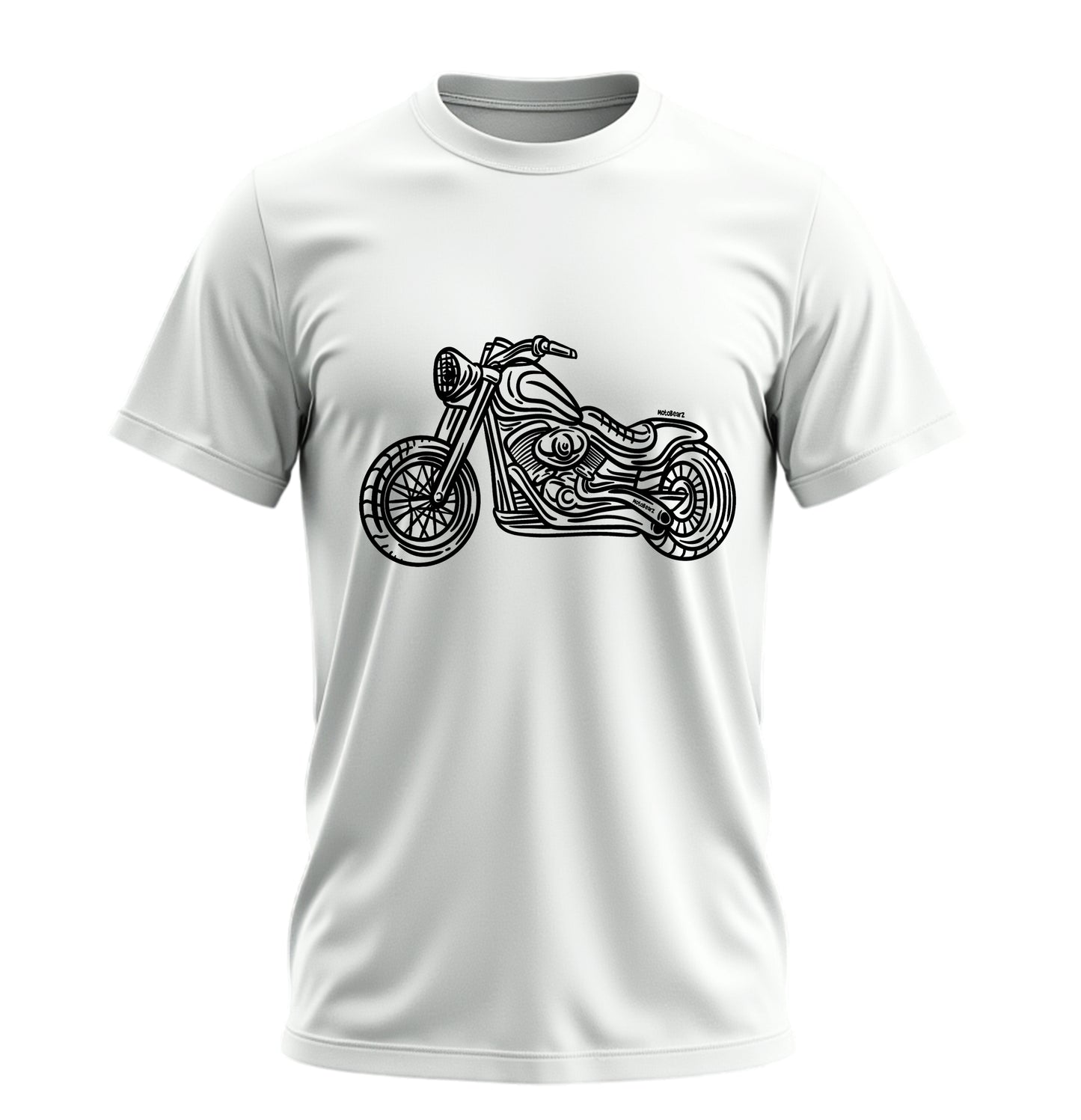 Chopper Line - 10 Farklı Renk - Unisex Rahat Kalıp Baskılı Tişört - Moto Garage Collection