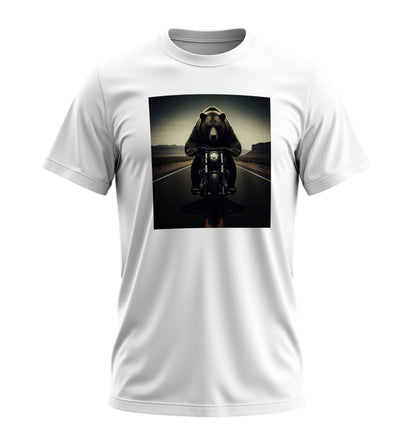 Road on BearZ - 10 Farklı Renk - Unisex Rahat Kalıp Baskılı Tişört - BearZ Collection