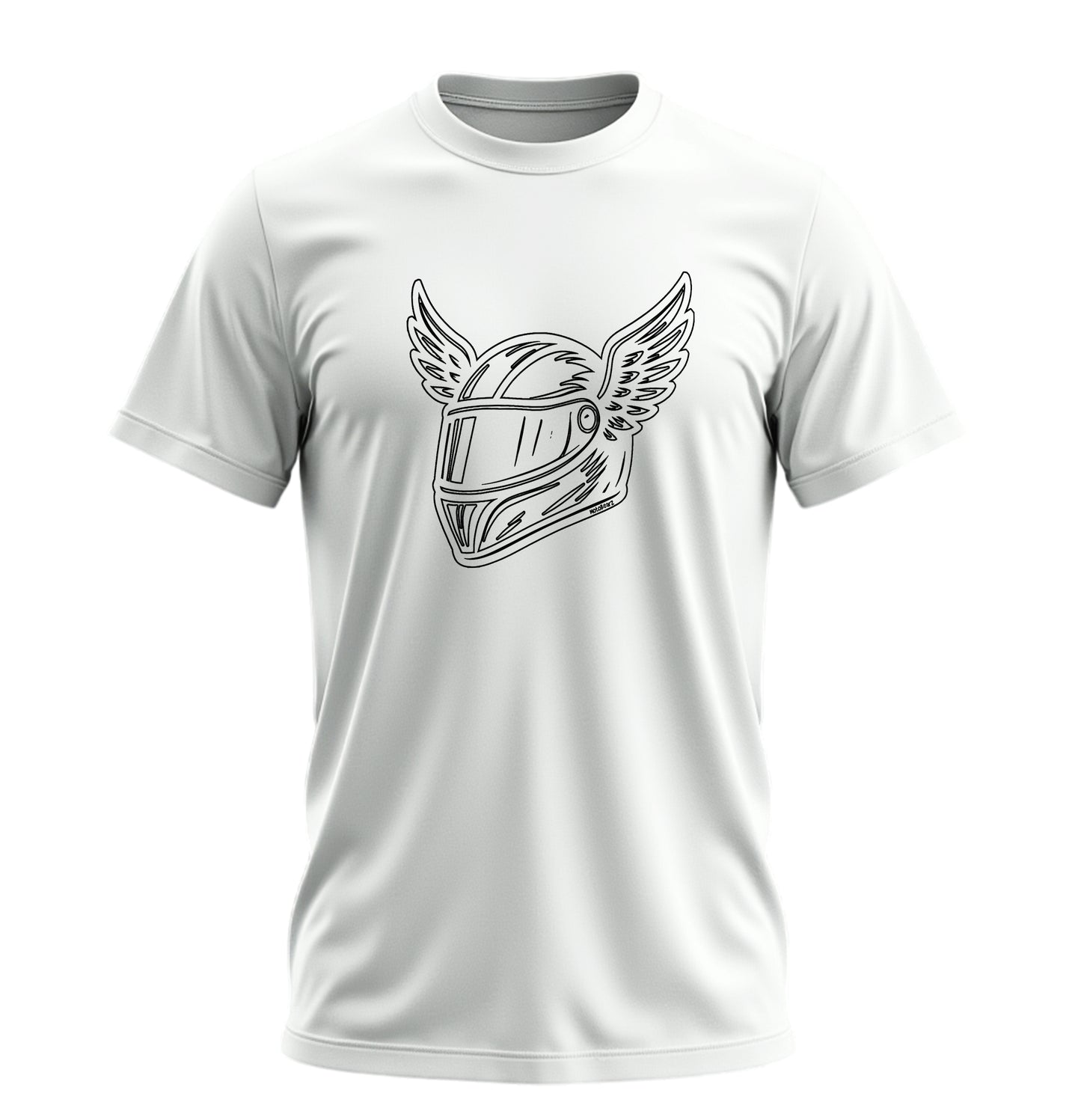 Wings Helmet - 10 Farklı Renk - Unisex Rahat Kalıp Baskılı Tişört - Moto Garage Collection