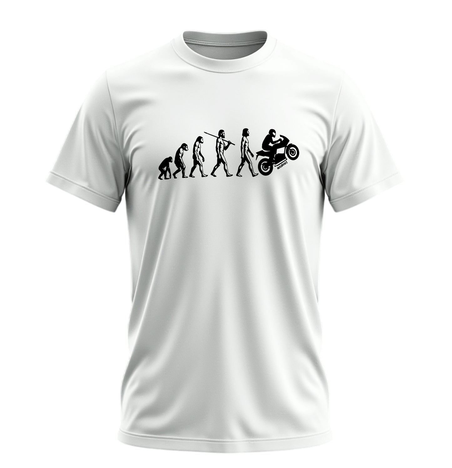 The Evolution of a Rider - Bir Motorcunun Evrimi - Unisex Rahat Kalıp Baskılı Tişört - Moto Garage Collection