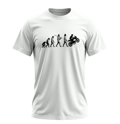 The Evolution of a Rider - Bir Motorcunun Evrimi - Unisex Rahat Kalıp Baskılı Tişört - Moto Garage Collection
