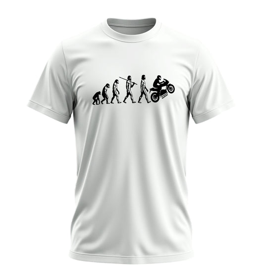 The Evolution of a Rider - Bir Motorcunun Evrimi - Unisex Rahat Kalıp Baskılı Tişört - Moto Garage Collection