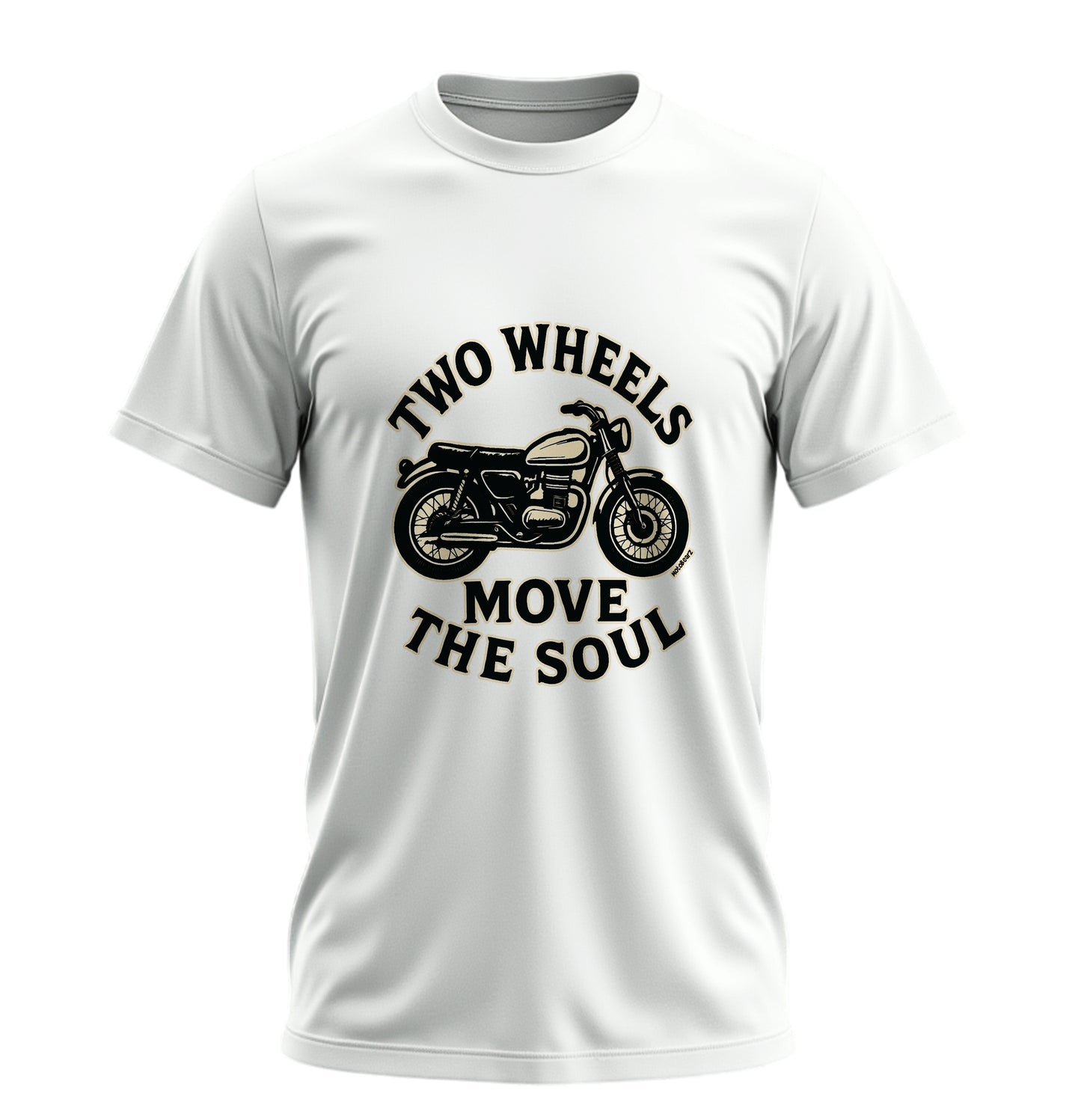 Two Wheels Move The Soul - İki Teker Ruhu Taşır - 10 Farklı Renk - Unisex Rahat Kalıp Baskılı Tişört - Moto Garage Collection