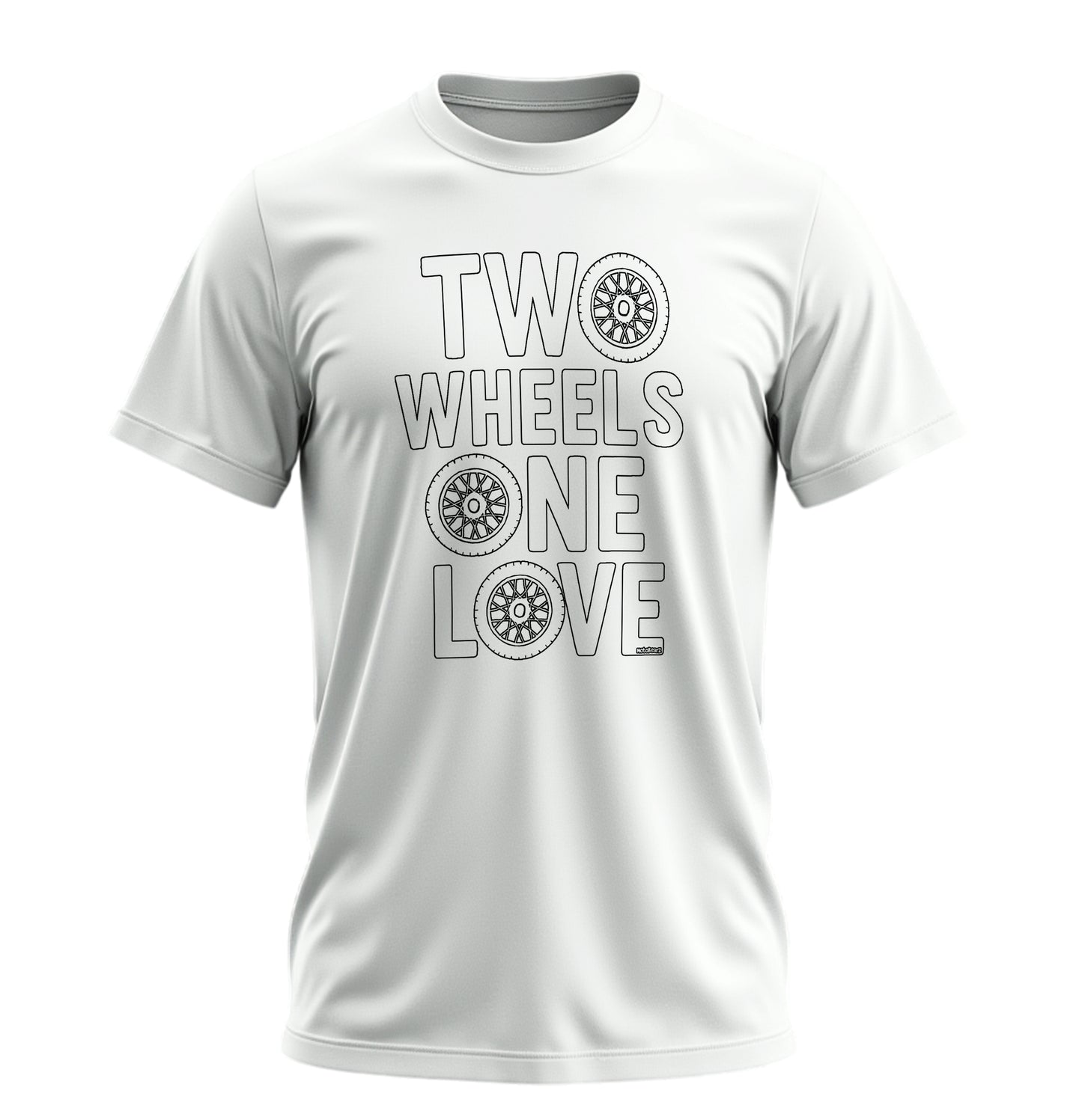 İki Teker Bir Aşk - 10 Farklı Renk - Unisex Rahat Kalıp Baskılı Tişört - Moto Garage Collection