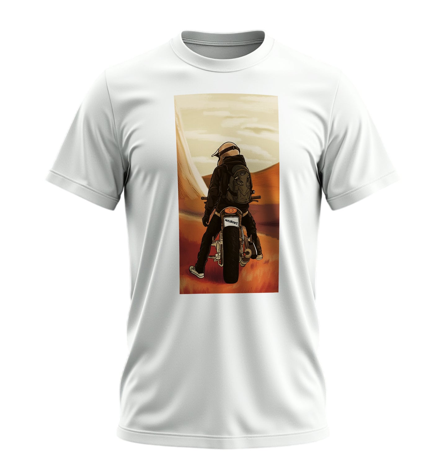 Desert Ride - 10 Farklı Renk - Unisex Rahat Kalıp Baskılı Tişört - Moto Garage Collection