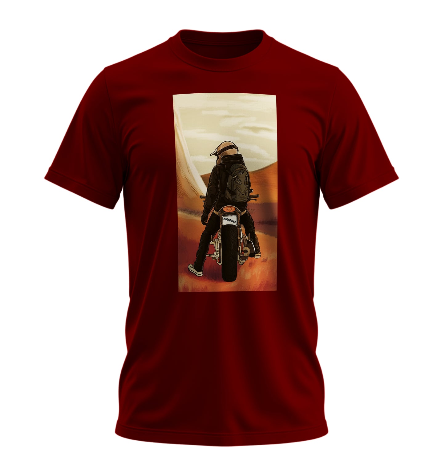 Desert Ride - 10 Farklı Renk - Unisex Rahat Kalıp Baskılı Tişört - Moto Garage Collection
