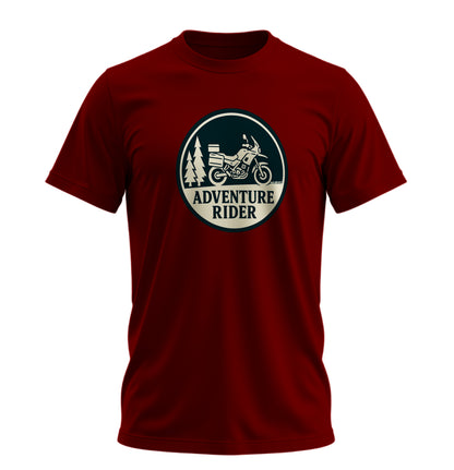 Adventure Rider - Unisex Rahat Kalıp Baskılı Tişört - Moto Garage Collection