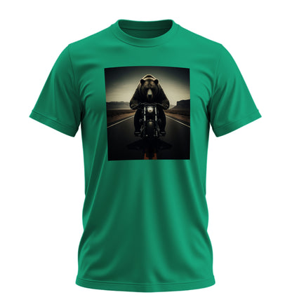 Road on BearZ - 10 Farklı Renk - Unisex Rahat Kalıp Baskılı Tişört - BearZ Collection