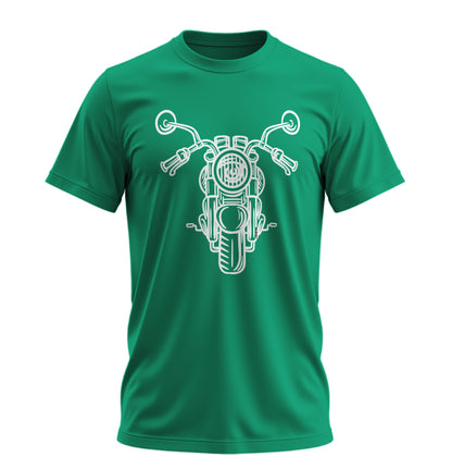 Chopper Bold Head - 10 Farklı Renk - Unisex Rahat Kalıp Baskılı Tişört - Moto Garage Collection