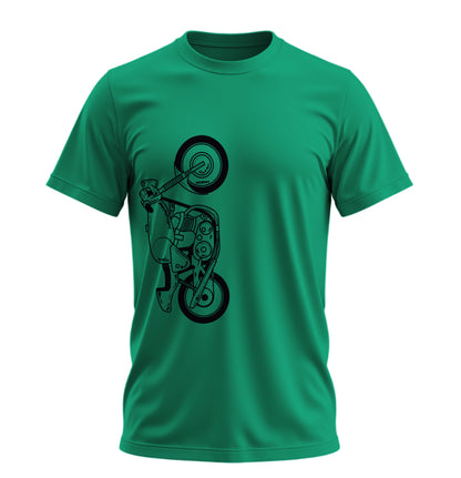 The Classic Shadow Fang  - 10 Farklı Renk - Unisex Rahat Kalıp Baskılı Tişört - Moto Garage Collection