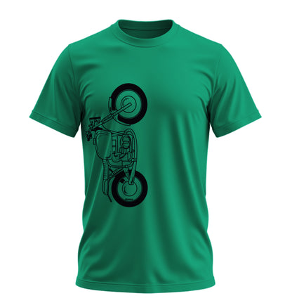 The Classic Crimson Vulture  - 10 Farklı Renk - Unisex Rahat Kalıp Baskılı Tişört - Moto Garage Collection