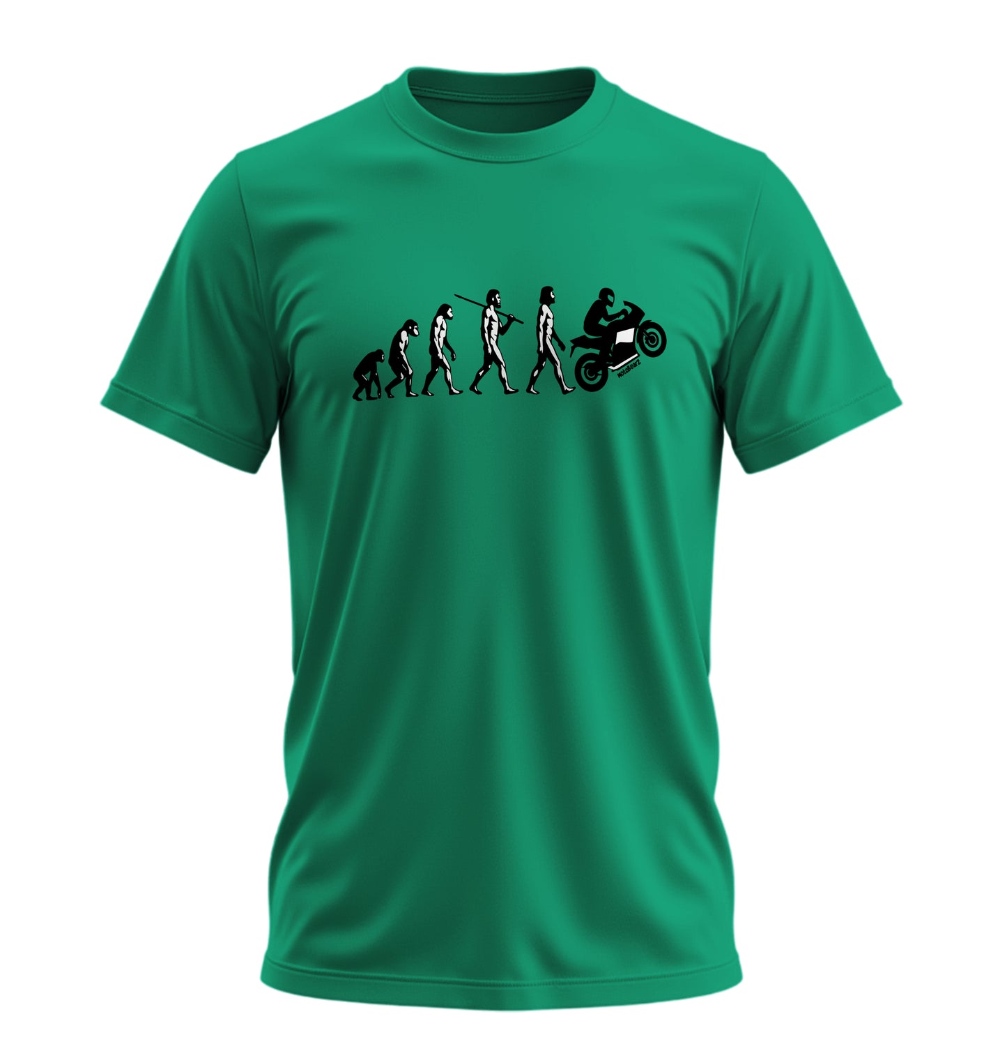 The Evolution of a Rider - Bir Motorcunun Evrimi - Unisex Rahat Kalıp Baskılı Tişört - Moto Garage Collection