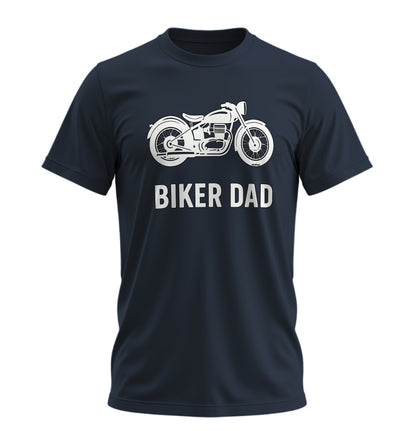 Biker Dad - Motorcu Baba - 10 Farklı Renk - Unisex Rahat Kalıp Baskılı Tişört - Moto Garage Collection