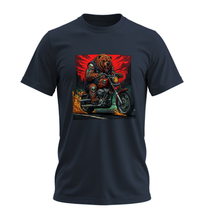 Fire on BearZ - 10 Farklı Renk - Unisex Rahat Kalıp Baskılı Tişört - BearZ Collection