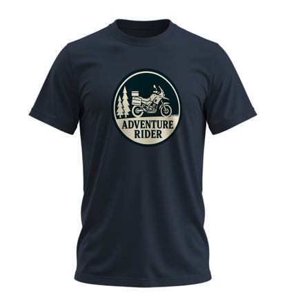 Adventure Rider - Unisex Rahat Kalıp Baskılı Tişört - Moto Garage Collection