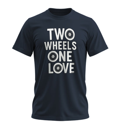 İki Teker Bir Aşk - 10 Farklı Renk - Unisex Rahat Kalıp Baskılı Tişört - Moto Garage Collection