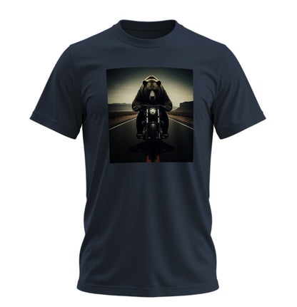 Road on BearZ - 10 Farklı Renk - Unisex Rahat Kalıp Baskılı Tişört - BearZ Collection