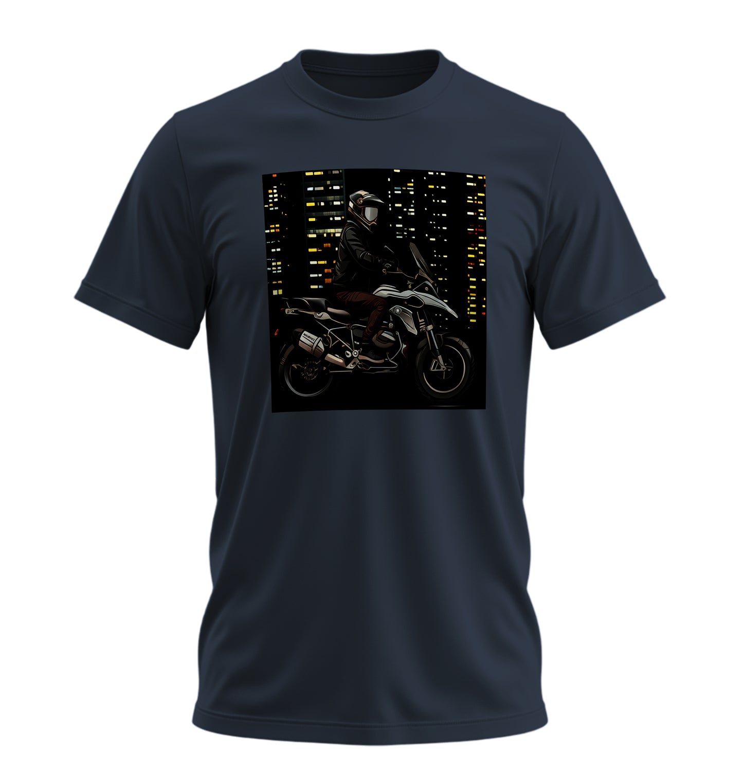 Adventure Night - 10 Farklı Renk - Unisex Rahat Kalıp Baskılı Tişört - Moto Garage Collection