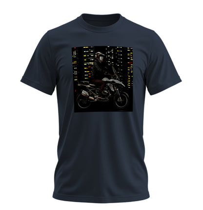 Adventure Night - 10 Farklı Renk - Unisex Rahat Kalıp Baskılı Tişört - Moto Garage Collection