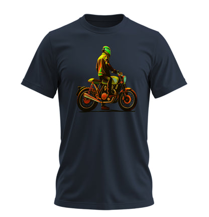 Neon Rider - 10 Farklı Renk - Unisex Rahat Kalıp Baskılı Tişört - Moto Garage Collection