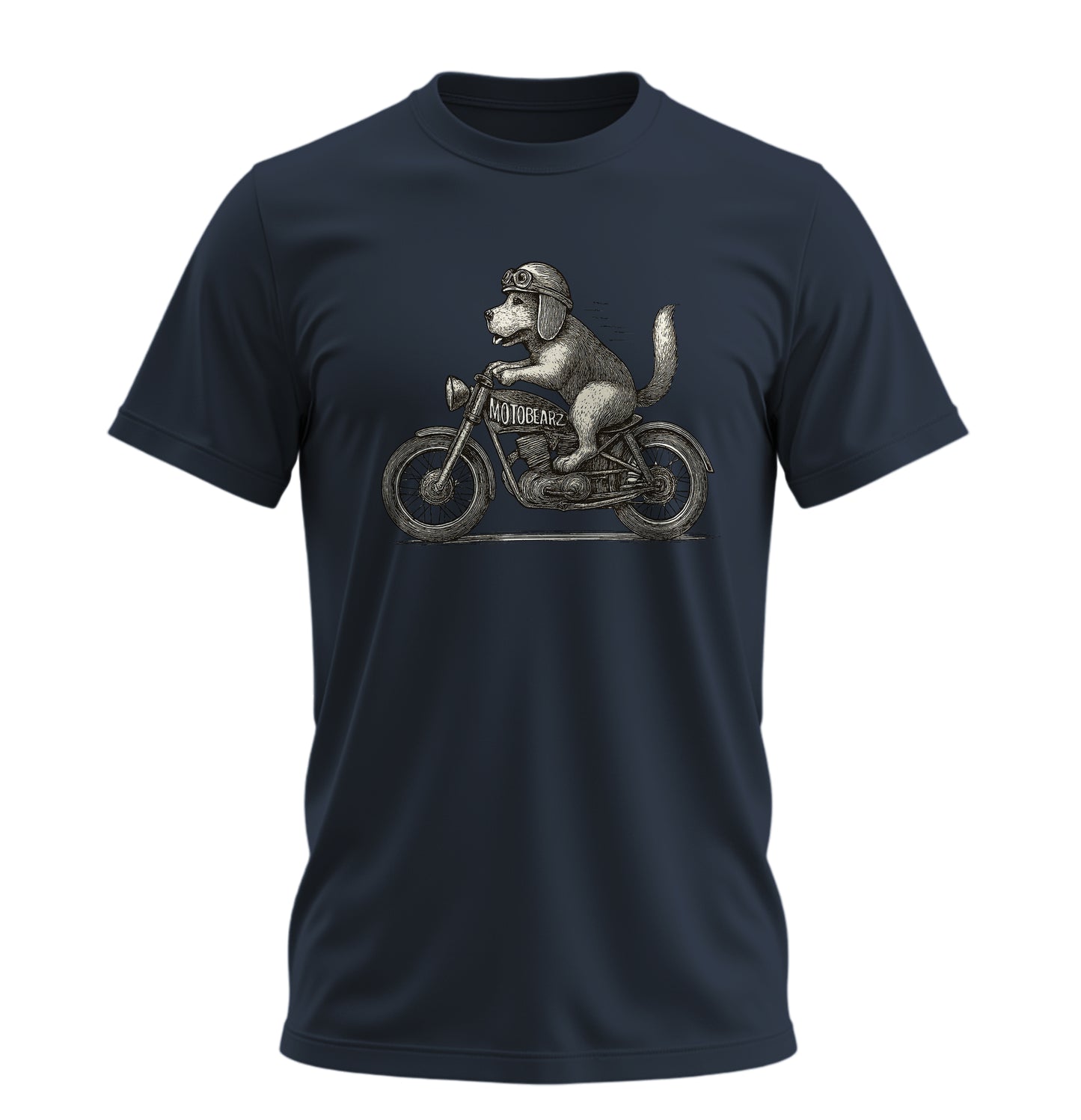 Motorcycle Dog - 10 Farklı Renk - Unisex Rahat Kalıp Baskılı Tişört - Moto Garage Collection