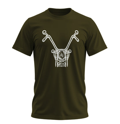 Chopper Head - 10 Farklı Renk - Unisex Rahat Kalıp Baskılı Tişört - Moto Garage Collection