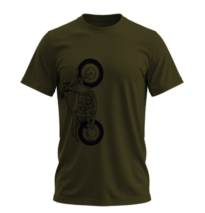 The Classic Crimson Vulture  - 10 Farklı Renk - Unisex Rahat Kalıp Baskılı Tişört - Moto Garage Collection