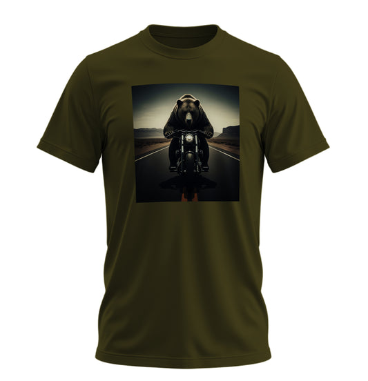 Road on BearZ - 10 Farklı Renk - Unisex Rahat Kalıp Baskılı Tişört - BearZ Collection