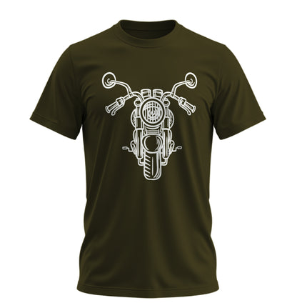 Chopper Bold Head - 10 Farklı Renk - Unisex Rahat Kalıp Baskılı Tişört - Moto Garage Collection