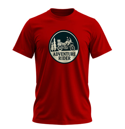 Adventure Rider - Unisex Rahat Kalıp Baskılı Tişört - Moto Garage Collection