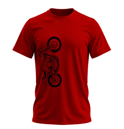 The Classic Shadow Fang  - 10 Farklı Renk - Unisex Rahat Kalıp Baskılı Tişört - Moto Garage Collection