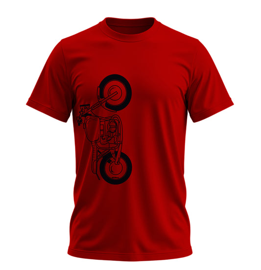 The Classic Crimson Vulture  - 10 Farklı Renk - Unisex Rahat Kalıp Baskılı Tişört - Moto Garage Collection