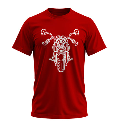 Chopper Bold Head - 10 Farklı Renk - Unisex Rahat Kalıp Baskılı Tişört - Moto Garage Collection