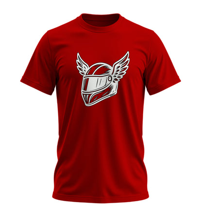 Wings Helmet - 10 Farklı Renk - Unisex Rahat Kalıp Baskılı Tişört - Moto Garage Collection