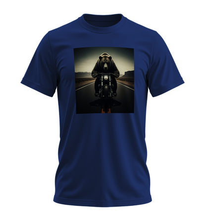 Road on BearZ - 10 Farklı Renk - Unisex Rahat Kalıp Baskılı Tişört - BearZ Collection