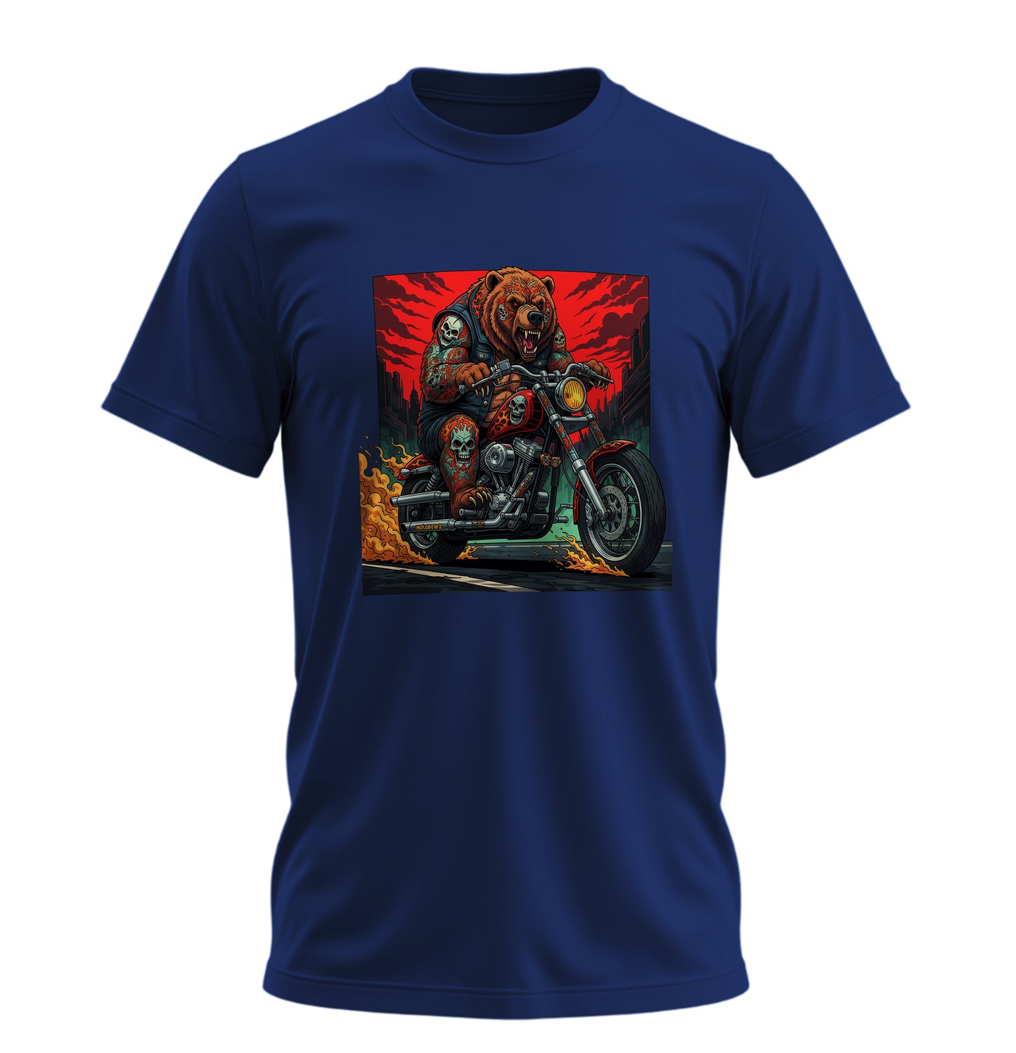 Fire on BearZ - 10 Farklı Renk - Unisex Rahat Kalıp Baskılı Tişört - BearZ Collection